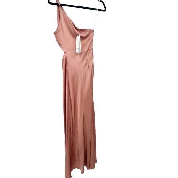 Shona Joy La Lune Asymmetrical Gathered Maxi Dress Antique Rose Size 4 NWT - Picture 14 of 15